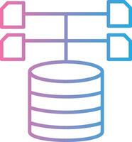 Data Collection Line Gradient Icon Design vector