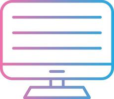 Computer Line Gradient Icon Design vector