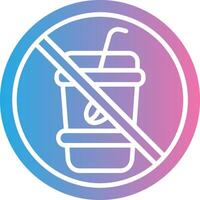 Prohibited Sign Glyph Gradient Icon Design vector