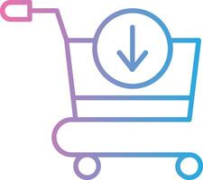 Add To Cart Line Gradient Icon Design vector