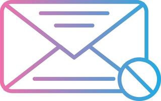 Spam Line Gradient Icon Design vector