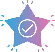 Star Glyph Gradient Icon Design vector