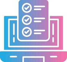 Survey Glyph Gradient Icon Design vector