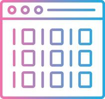 Binary Line Gradient Icon Design vector