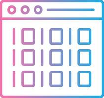 Binary Line Gradient Icon Design vector