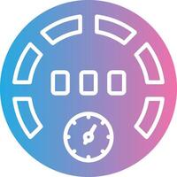 Gauge Glyph Gradient Icon Design vector