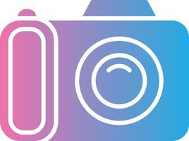 Camera Glyph Gradient Icon Design vector