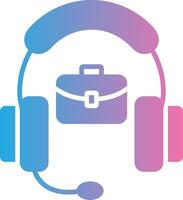 Support Glyph Gradient Icon Design vector