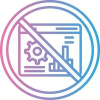 Prohibited Sign Line Gradient Icon Design vector