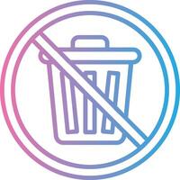 Prohibited Sign Line Gradient Icon Design vector