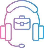 Support Line Gradient Icon Design vector