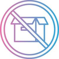Prohibited Sign Line Gradient Icon Design vector
