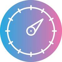 Pressure Gauge Glyph Gradient Icon Design vector