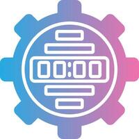 Pressure Gauge Glyph Gradient Icon Design vector