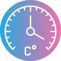 Thermometer Glyph Gradient Icon Design vector