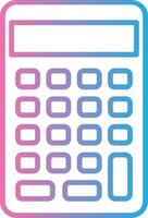 Calculator Line Gradient Icon Design vector