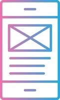 Email Line Gradient Icon Design vector