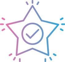Star Line Gradient Icon Design vector