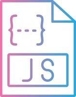 Js Line Gradient Icon Design vector