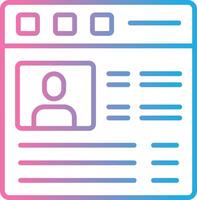 User Profile Line Gradient Icon Design vector