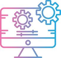 Configuration Line Gradient Icon Design vector