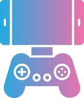 Mobile Game Glyph Gradient Icon Design vector