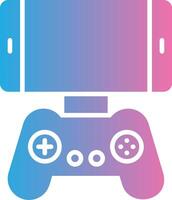 Mobile Game Glyph Gradient Icon Design vector