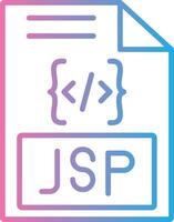 Jsp Line Gradient Icon Design vector