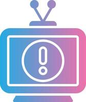 Television Glyph Gradient Icon Design vector