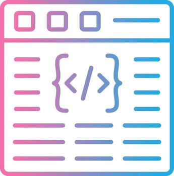 Coding Line Gradient Icon Design vector