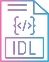 Idl Line Gradient Icon Design vector