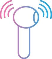 Earbud Line Gradient Icon Design vector