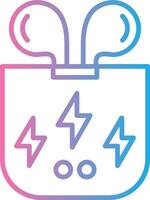 Earbuds Line Gradient Icon Design vector
