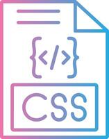 Css Line Gradient Icon Design vector
