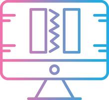 Broken Code Line Gradient Icon Design vector