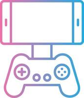 Mobile Game Line Gradient Icon Design vector