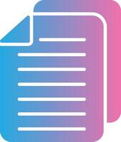 File Glyph Gradient Icon Design vector