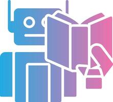 Robot Glyph Gradient Icon Design vector