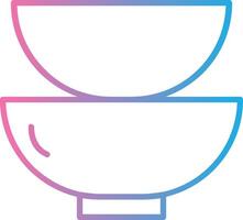 Dishes Line Gradient Icon Design vector