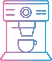 café máquina línea degradado icono diseño vector