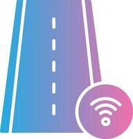 la carretera glifo degradado icono diseño vector