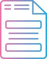 Document Line Gradient Icon Design vector