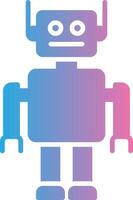 Robot Glyph Gradient Icon Design vector