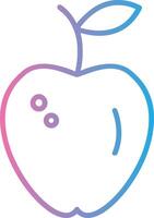 manzana línea degradado icono diseño vector