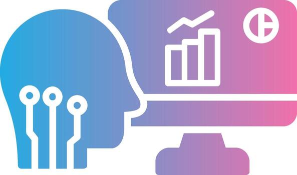 Data Analysis Glyph Gradient Icon Design vector