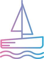 Catamaran Line Gradient Icon Design vector