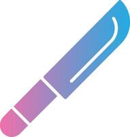 Knife Glyph Gradient Icon Design vector