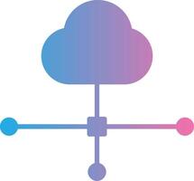 Cloud Connection Glyph Gradient Icon Design vector