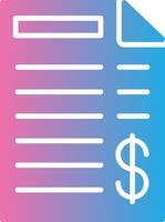 Delivery Contract Glyph Gradient Icon Design vector