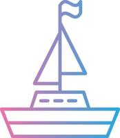 Boat Line Gradient Icon Design vector